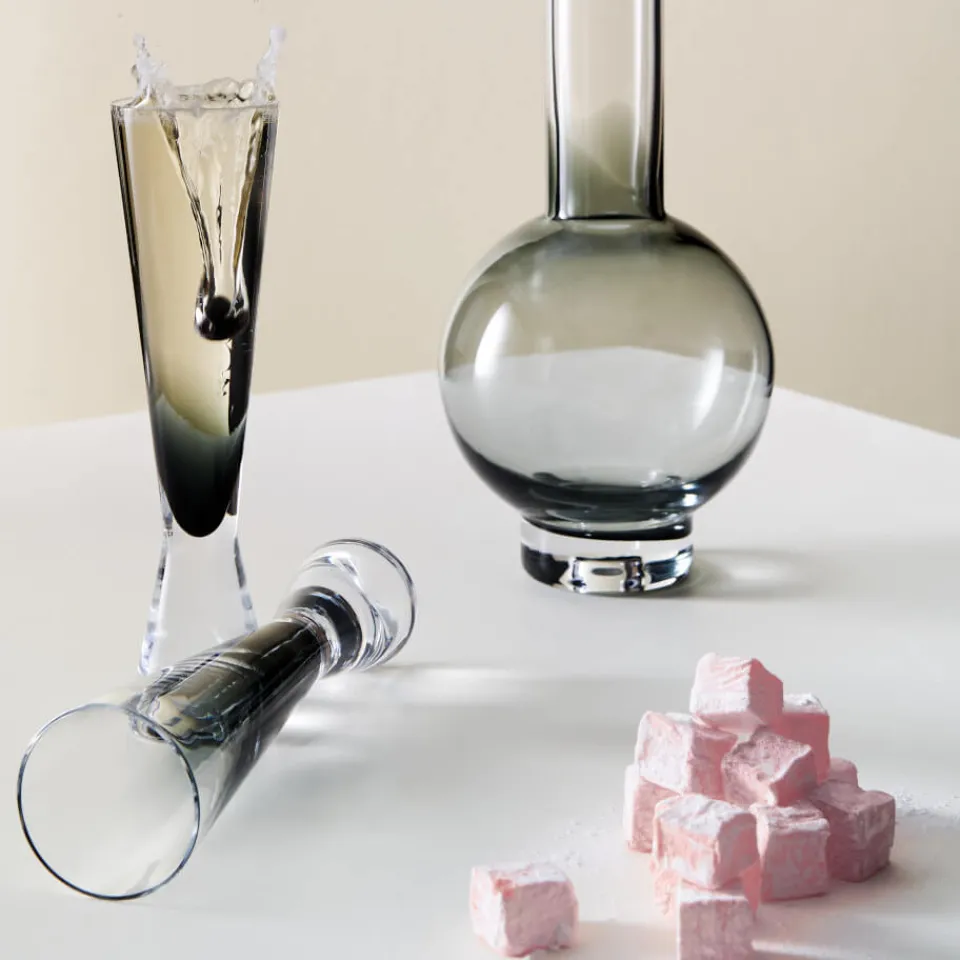 Dining|Dr. Martens Tom Dixon Tank Champagne Glasses - Black