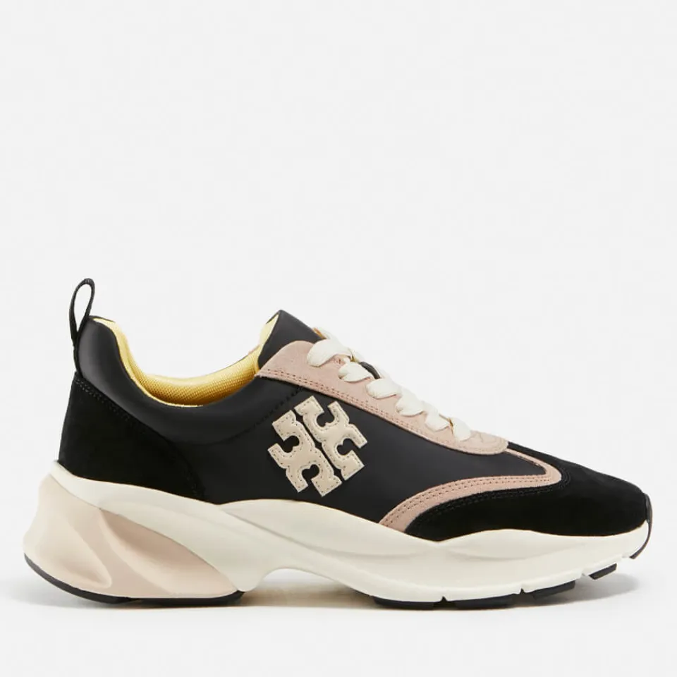 Trainers|Stuart Weitzman Tory Burch Good Luck Nylon and Suede Running-Style Trainers - UK 3