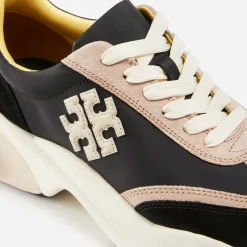 Trainers|Stuart Weitzman Tory Burch Good Luck Nylon and Suede Running-Style Trainers - UK 3