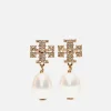 Jewellery|Dr. Martens Tory Burch Kira 18K Gold-Plated Pearl Earrings
