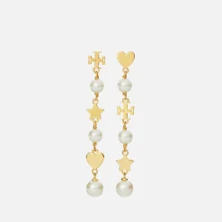 Jewellery|Dr. Martens Tory Burch Kira Linear Pearl Gold-Tone Earrings