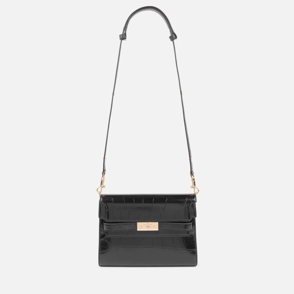 Bags|Dr. Martens Tory Burch Lee Radziwill Croc Embossed Leather Shoulder Bag
