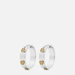 Jewellery|Dr. Martens Tory Burch Miller Gold-Tone Studded Hoop Earrings