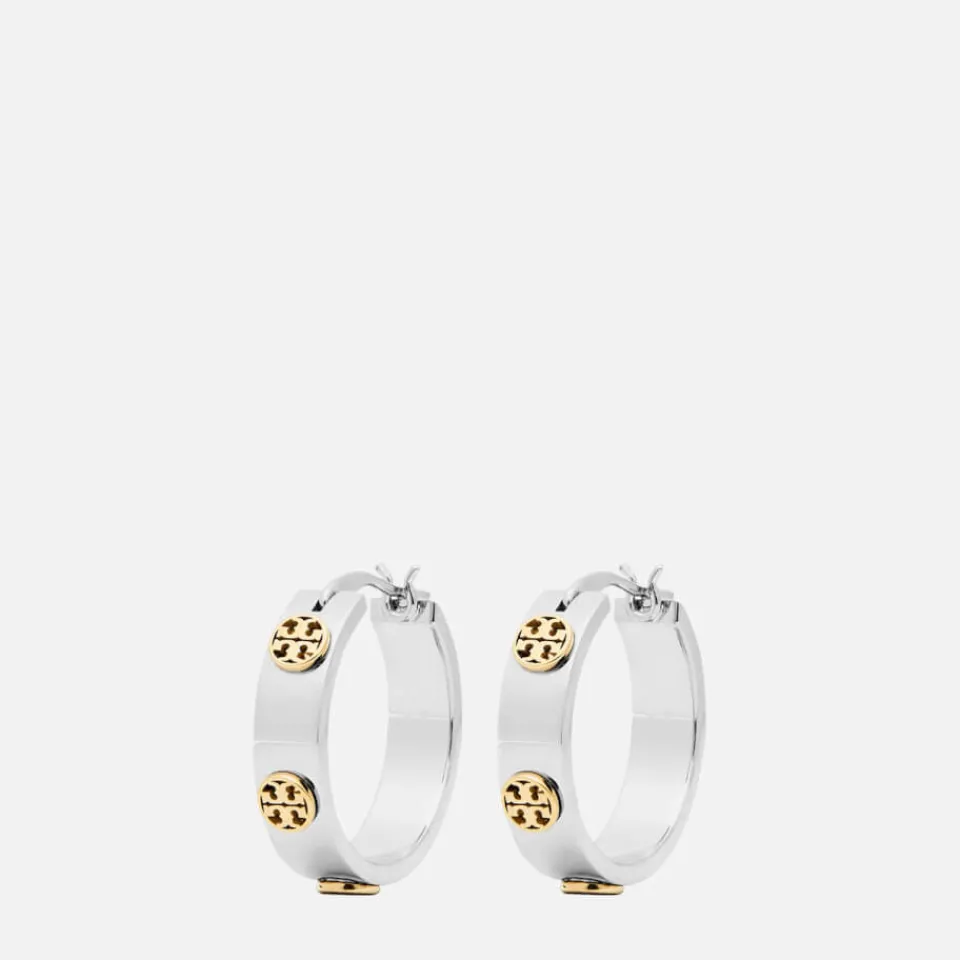 Jewellery|Dr. Martens Tory Burch Miller Gold-Tone Studded Hoop Earrings