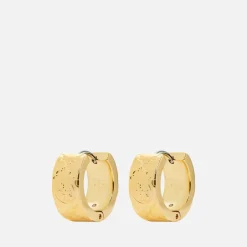 Loungewear|Dr. Martens Tory Burch T Monogram Gold-Tone Small Hoop Earring