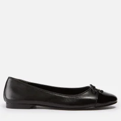 Flats|Tory Burch Women's Cap-Toe Leather Ballet Flats - UK 5.5