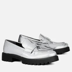 Loafers|Flats|Dr. Martens Tory Burch Women's Classic Leather Lug Loafers - Argento - UK 7