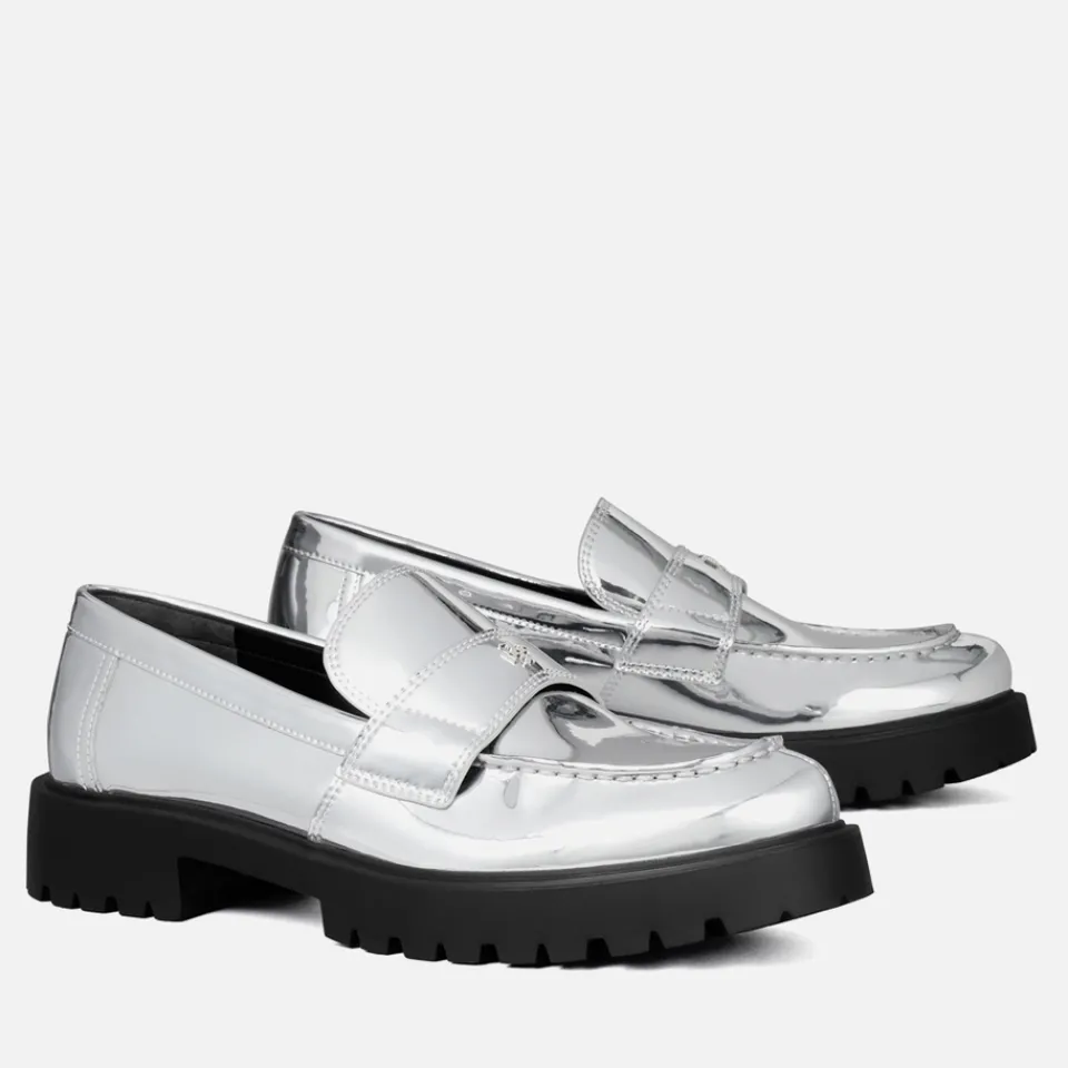 Loafers|Flats|Dr. Martens Tory Burch Women's Classic Leather Lug Loafers - Argento - UK 7