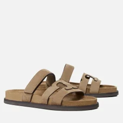 Sandals & Slides|Sandals|Tory Burch Women's Ines Sport T Suede Slide Sandals - UK 5