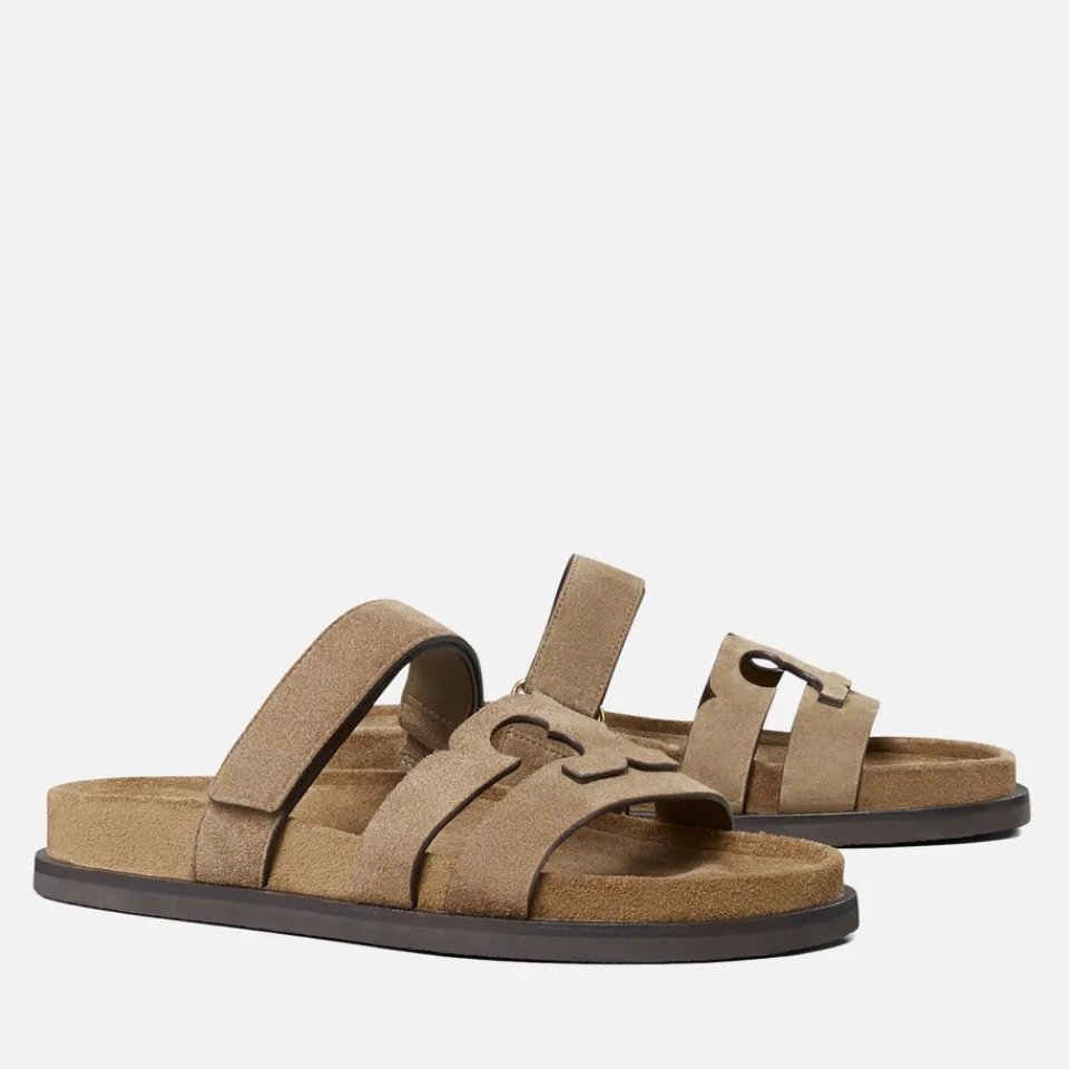 Sandals & Slides|Sandals|Tory Burch Women's Ines Sport T Suede Slide Sandals - UK 5