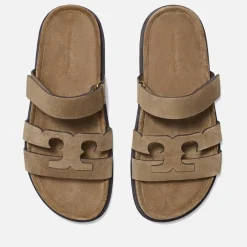 Sandals & Slides|Sandals|Tory Burch Women's Ines Sport T Suede Slide Sandals - UK 5