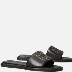 Flats|Urban Apothecary Tory Burch Women's Leather Sport Slide Sandals - UK 4.5