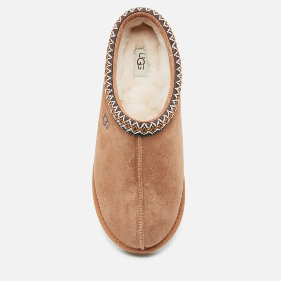Loungewear|UGG Men's Tasman Suede Slippers - Chestnut - UK 7