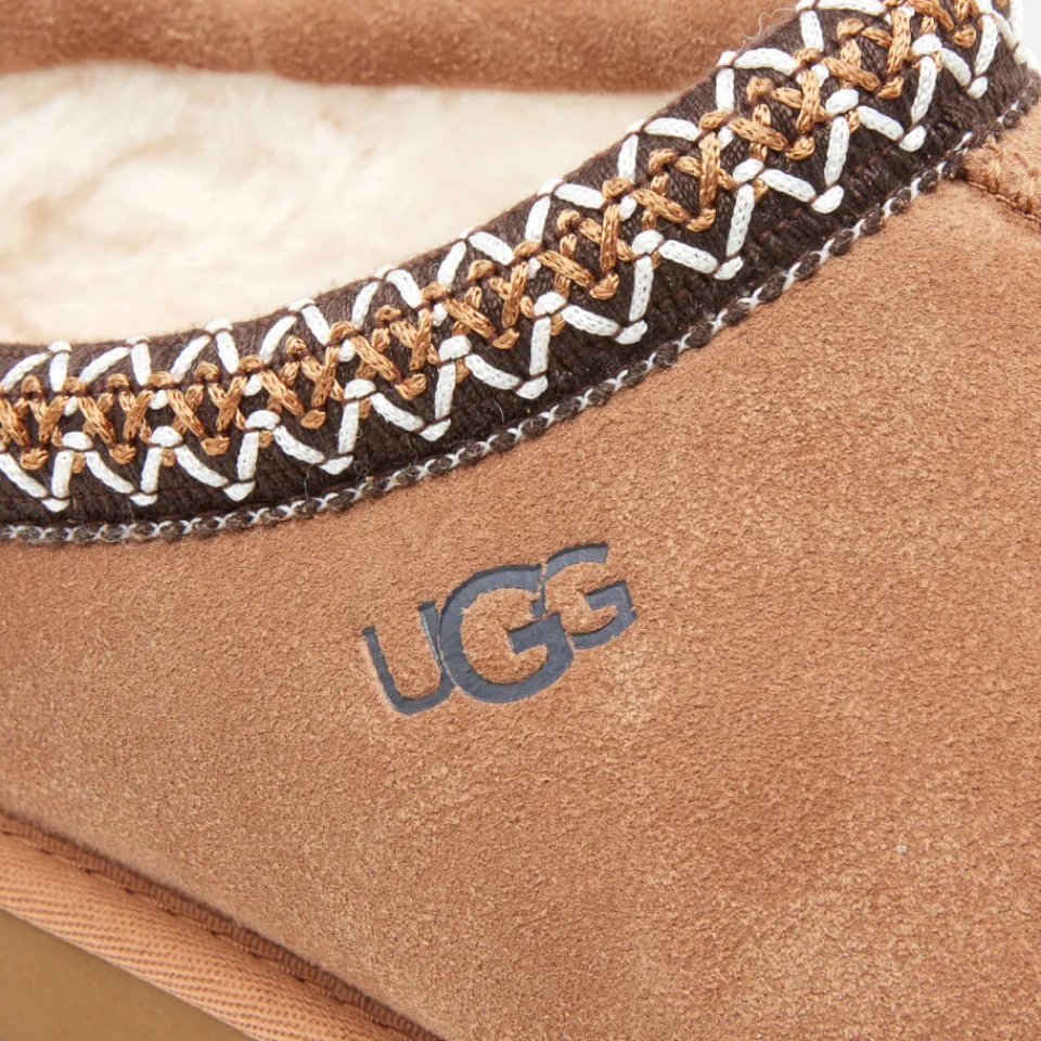 Loungewear|UGG Men's Tasman Suede Slippers - Chestnut - UK 7