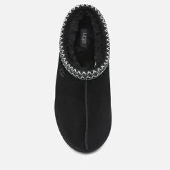 Loungewear|UGG Men's Tasman Suede Slippers - Black - UK 7