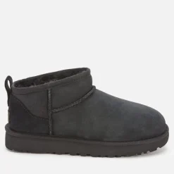 Boots|Coach UGG Women's Classic Ultra Mini Sheepskin Boots - Black - UK 4