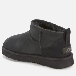 Boots|Coach UGG Women's Classic Ultra Mini Sheepskin Boots - Black - UK 4