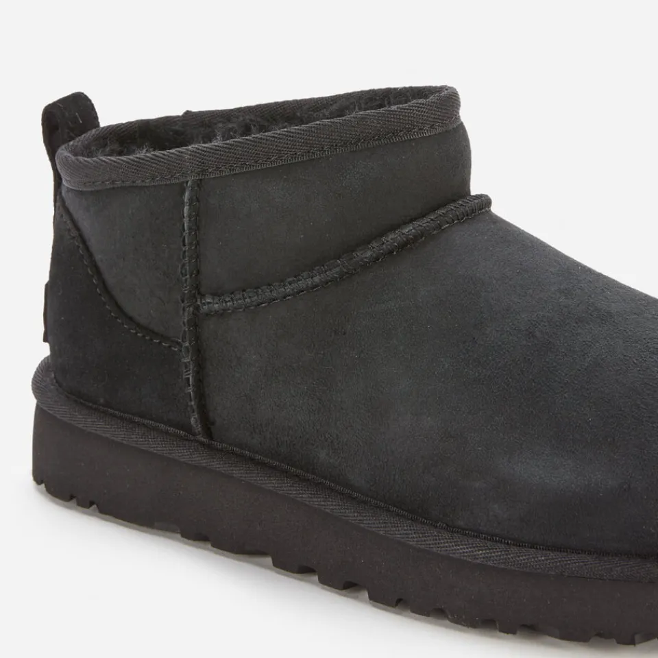 Boots|Coach UGG Women's Classic Ultra Mini Sheepskin Boots - Black - UK 4