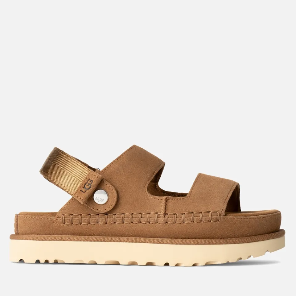 Sandals & Slides|Sandals|UGG Women's Goldenstar Glide Suede Double Strap Sandals - UK 4