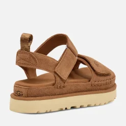 Sandals & Slides|Sandals|UGG Women's Goldenstar Suede Flatform Sandals - UK 3