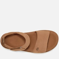 Sandals & Slides|Sandals|UGG Women's Goldenstar Suede Flatform Sandals - UK 3