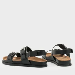 Sandals & Slides|Sandals|Coach Vagabond Effie Leather Flat Sandals - UK 3