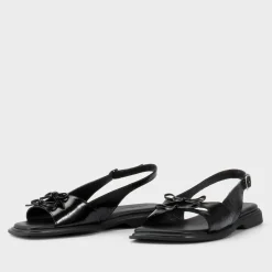 Sandals & Slides|Sandals|Samsøe Samsøe Vagabond Women's Izzy Patent Leather Flat Sandals - UK 8