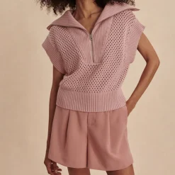 Sportswear|Knitwear|Stine Goya Varley Mila Half-Zip Knit Sweater Vest - S