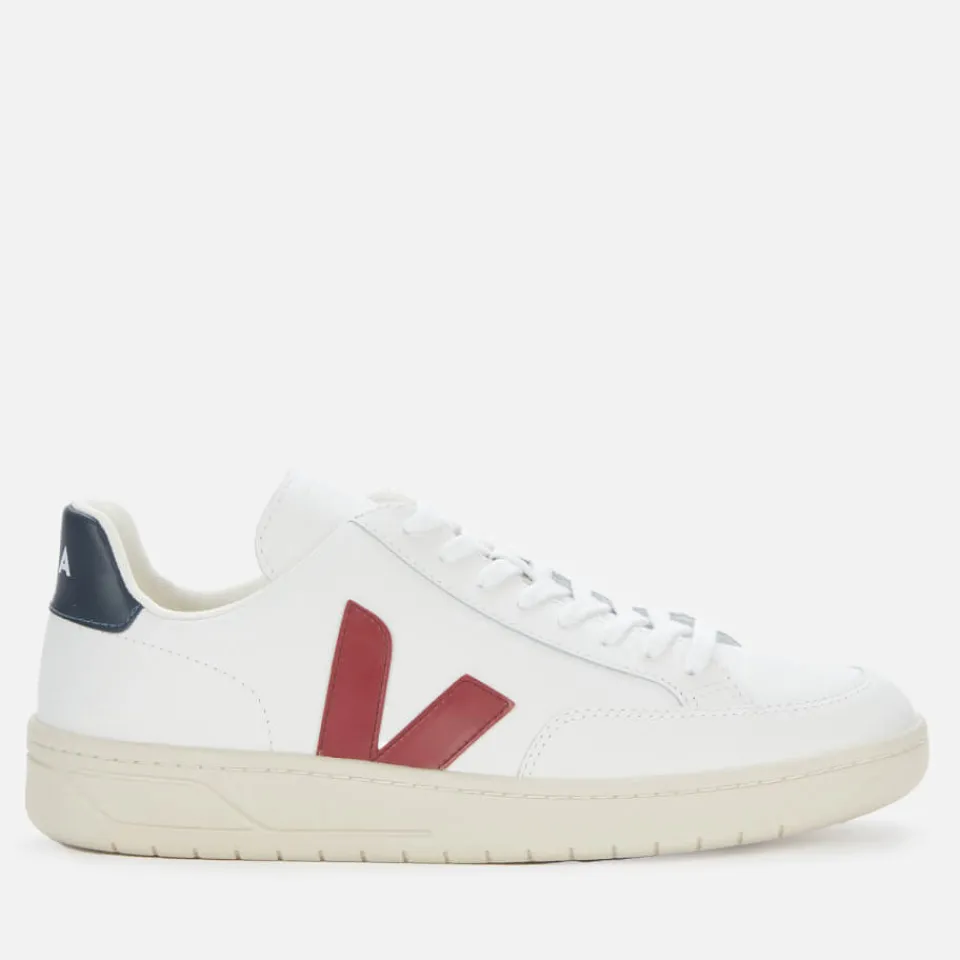 Trainers|Dr. Martens Veja Men's V-12 Leather Trainers - Extra White/Marsala/Nautico - UK 7