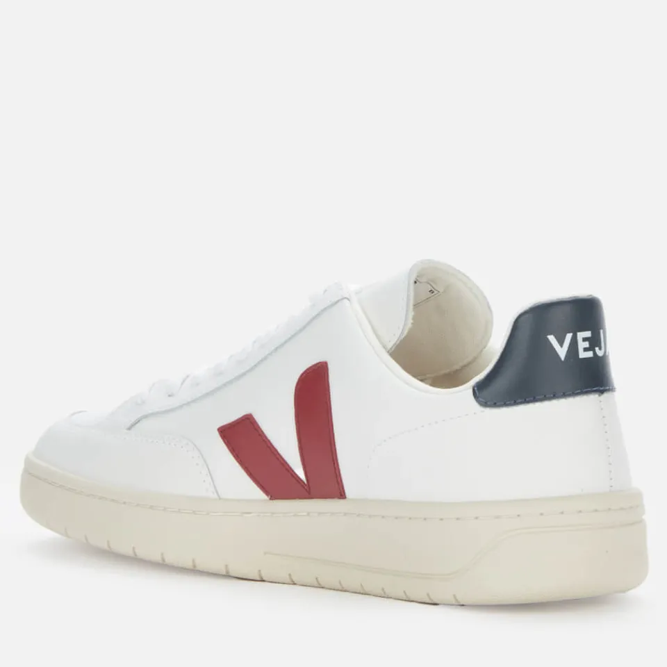 Trainers|Dr. Martens Veja Men's V-12 Leather Trainers - Extra White/Marsala/Nautico - UK 7