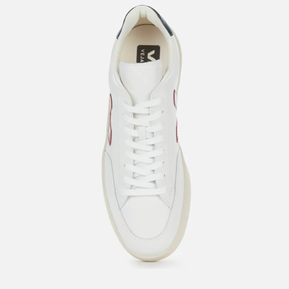 Trainers|Dr. Martens Veja Men's V-12 Leather Trainers - Extra White/Marsala/Nautico - UK 7