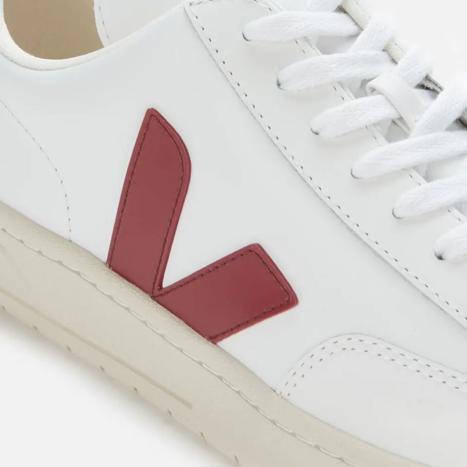 Trainers|Dr. Martens Veja Men's V-12 Leather Trainers - Extra White/Marsala/Nautico - UK 7