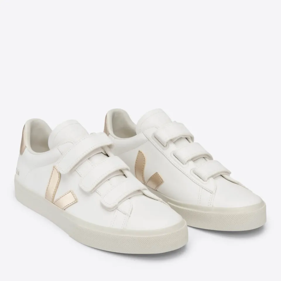 Trainers|Veja Recife Chrome-Free Leather Trainers - UK 3