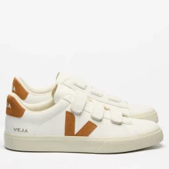 Trainers|Veja Women's Recife Chrome Free Leather Velcro Trainers - UK 3