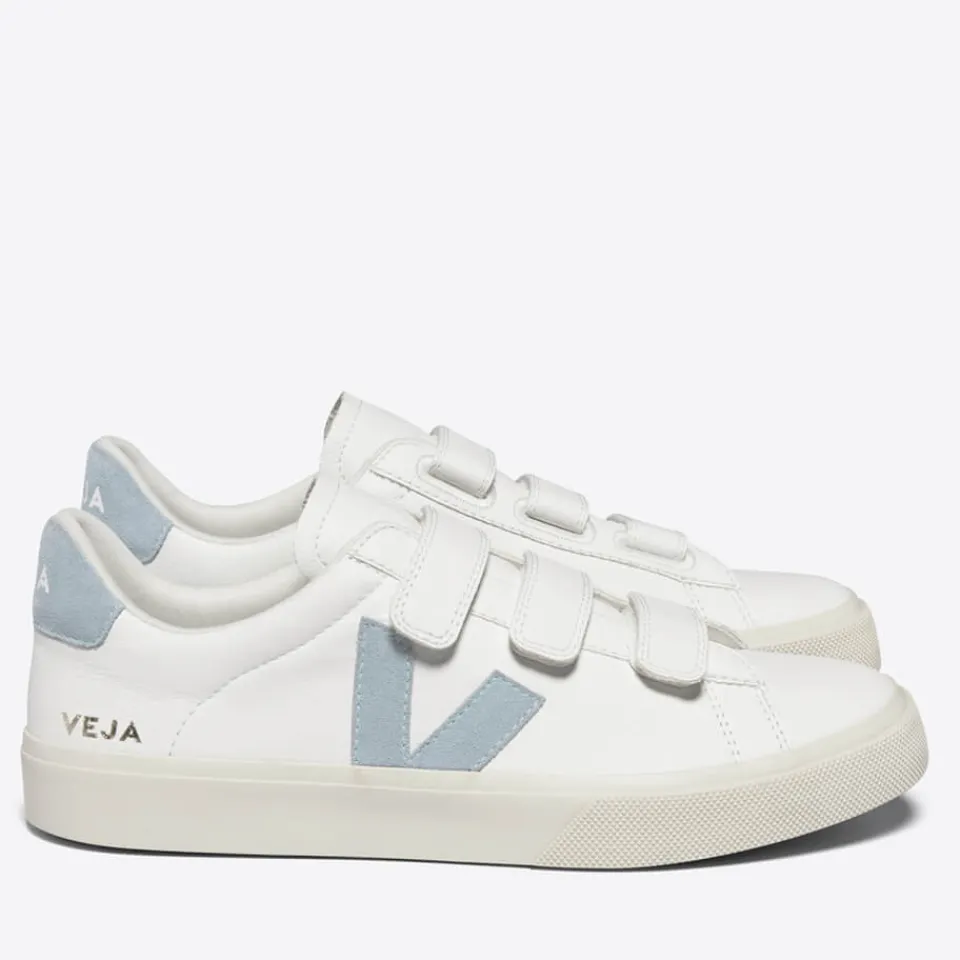 Trainers|Veja Women's Recife Chrome Free Leather Velcro Trainers - UK 3