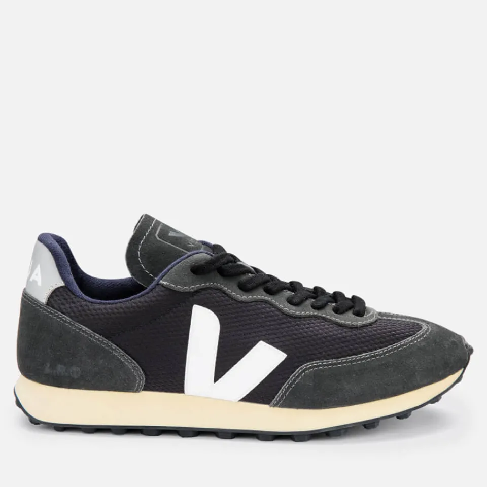 Trainers|Dr. Martens Veja Women's Rio Branco Mesh Running Style Trainers - Black/White/Oxford Grey - UK 3