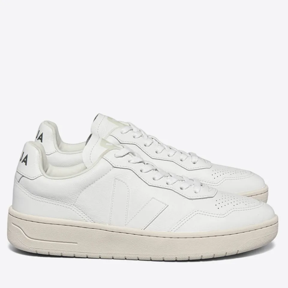 Trainers|Veja Women's V-90 Bastille Leather Trainers - UK 3