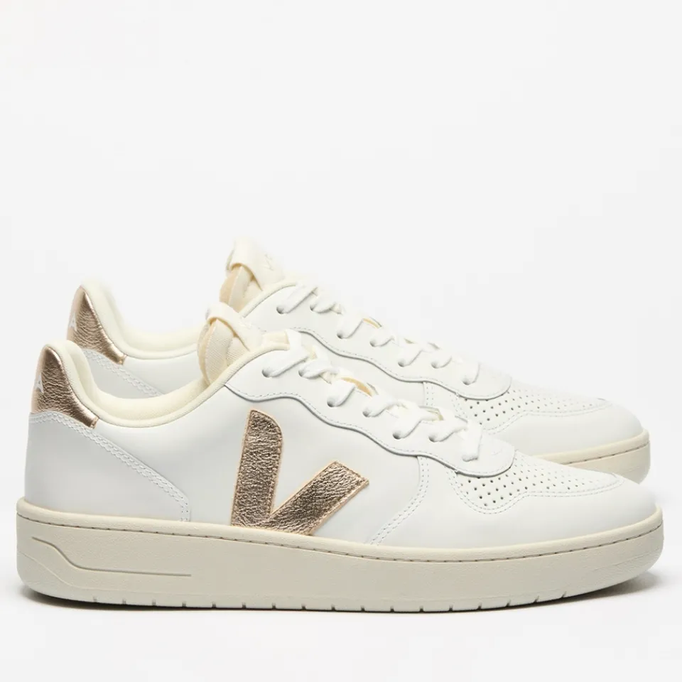 Trainers|Veja Women's V-10 Leather Trainers - UK 3