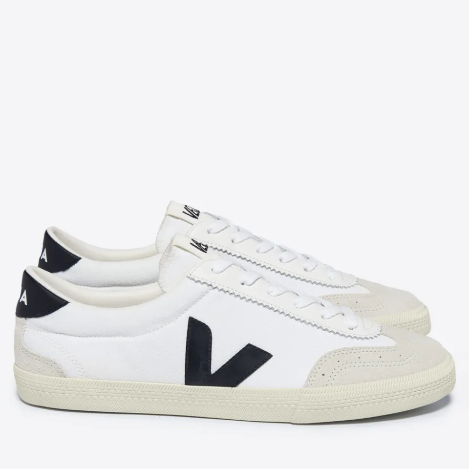 Trainers|Veja Women's Volley Cotton-Canvas and Suede Trainers - UK 3