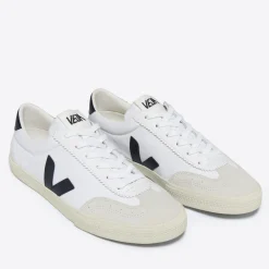 Trainers|Veja Women's Volley Cotton-Canvas and Suede Trainers - UK 3