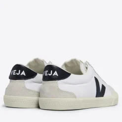 Trainers|Veja Women's Volley Cotton-Canvas and Suede Trainers - UK 3