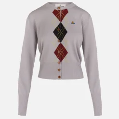 Knitwear|Dr. Martens Vivienne Westwood Argyle Cotton-Blend Knit Cardigan - S