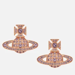 Jewellery|Vivienne Westwood Carmela Bas Relief Rose Gold-Tone Earrings
