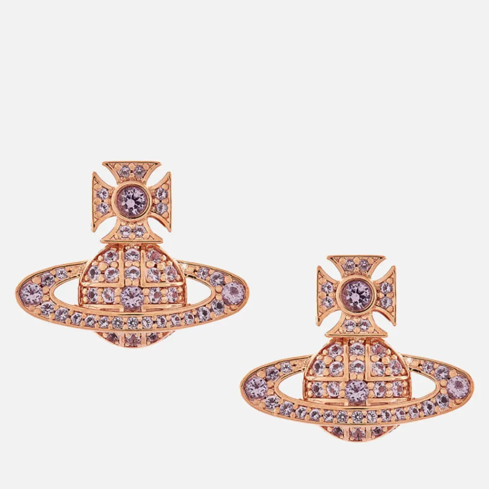 Jewellery|Vivienne Westwood Carmela Bas Relief Rose Gold-Tone Earrings