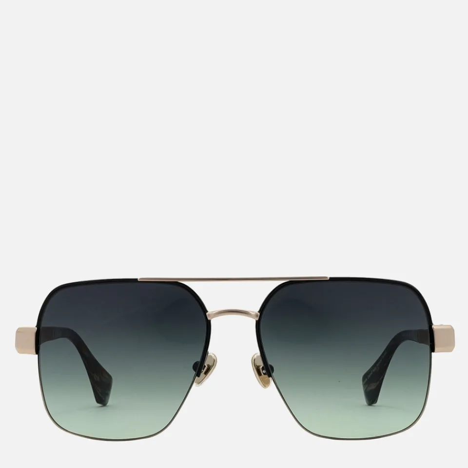 Sunglasses|Sunglasses|Dr. Martens Vivienne Westwood Cowboy Aviator Gold-Tone Sunglasses
