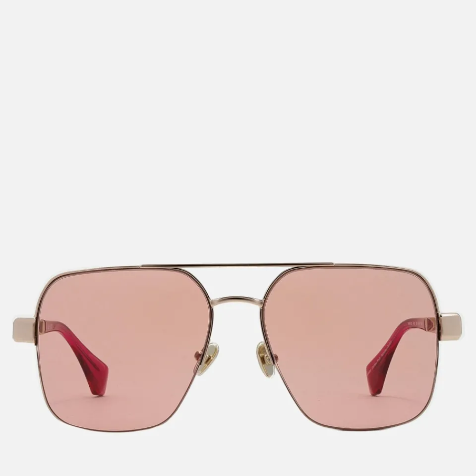 Sunglasses|Sunglasses|Dr. Martens Vivienne Westwood Cowboy Aviator Gold-Tone Sunglasses