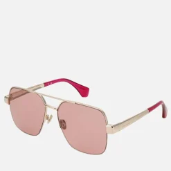 Sunglasses|Sunglasses|Dr. Martens Vivienne Westwood Cowboy Aviator Gold-Tone Sunglasses