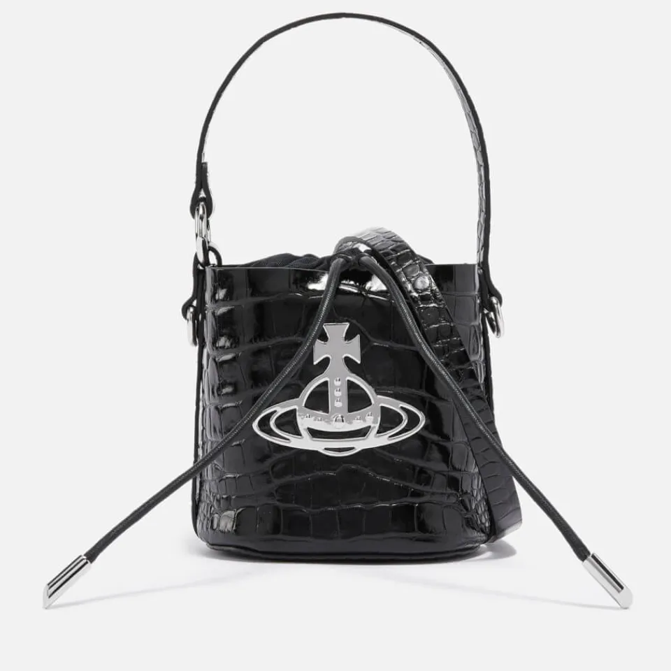 Bags|Dr. Martens Vivienne Westwood Daisy Drawstring Croc-Effect Leather Bag