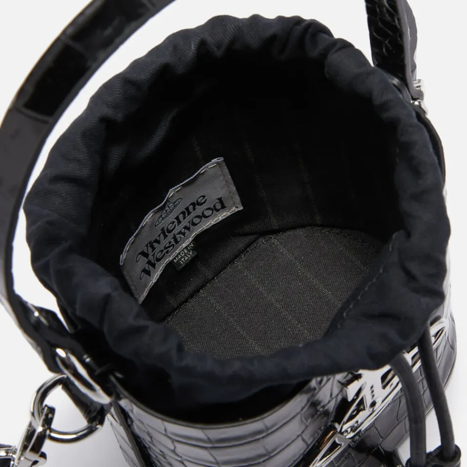 Bags|Dr. Martens Vivienne Westwood Daisy Drawstring Croc-Effect Leather Bag