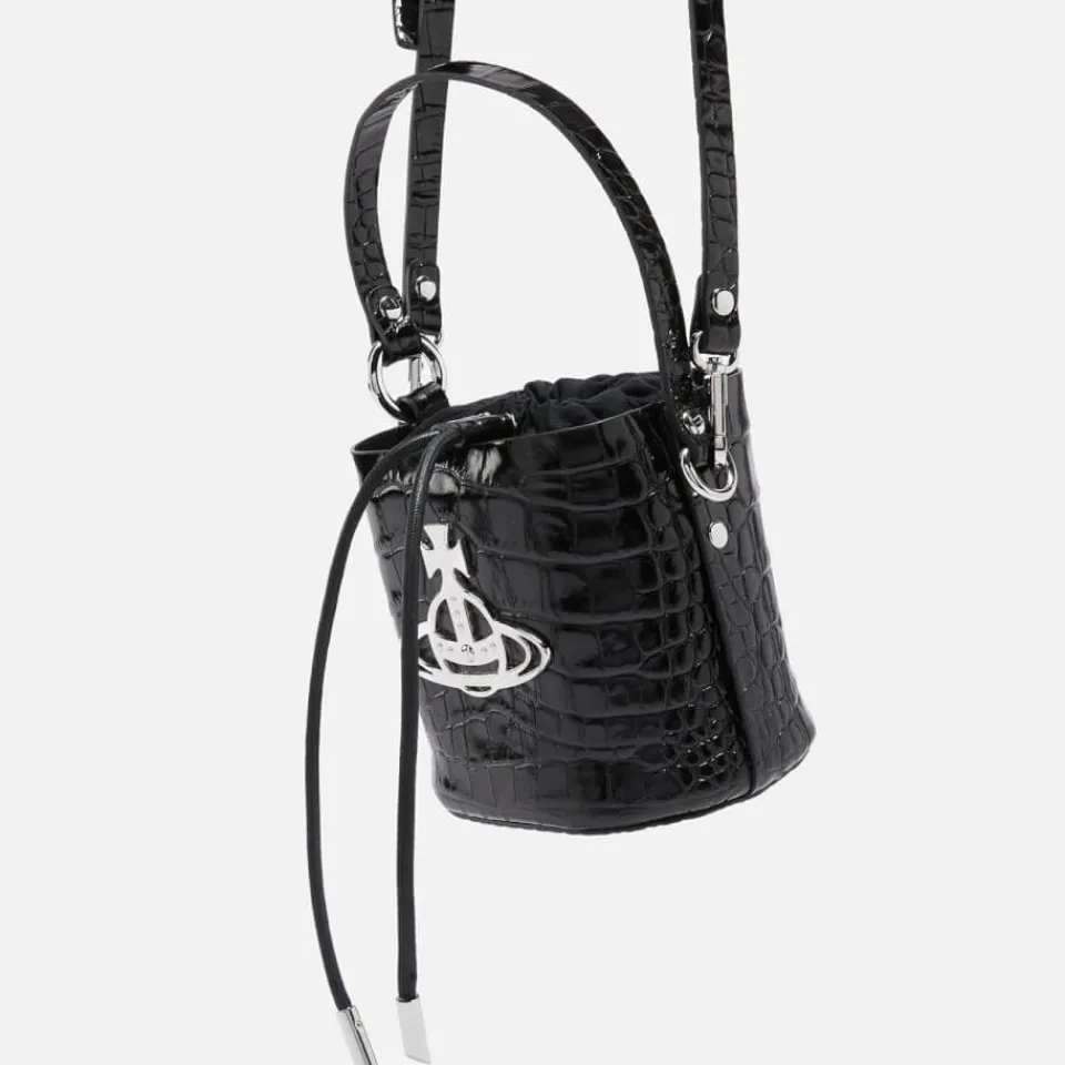 Bags|Dr. Martens Vivienne Westwood Daisy Drawstring Croc-Effect Leather Bag